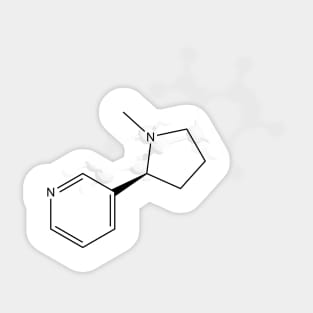 Nicotine Molecule Sticker